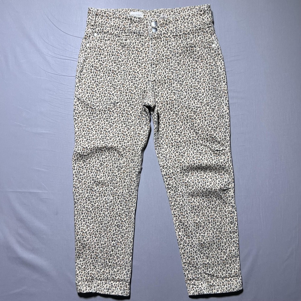 Anthropologie Pilcro Pants Womens 27 Tan Leopard Print‎ High Rise Utility